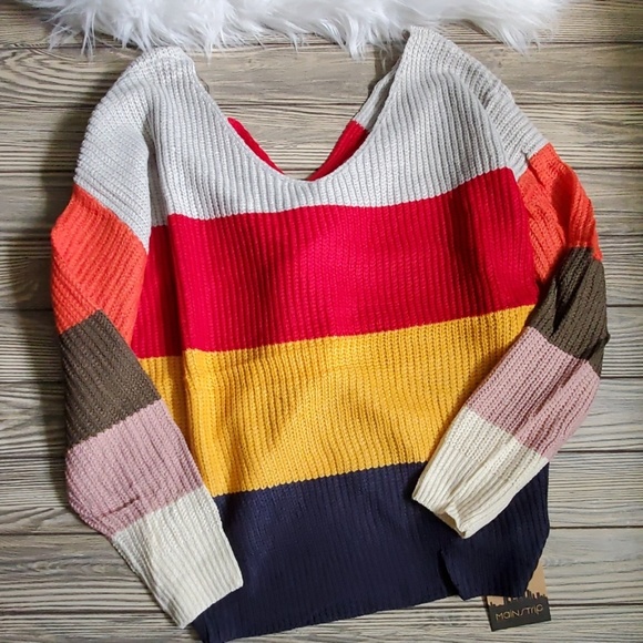 NWT Colorblock Sweater small - Picture 4 of 6